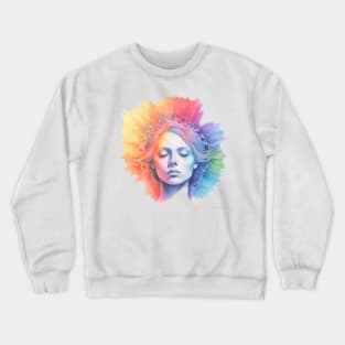 Pastel Girl Portrait #8 Crewneck Sweatshirt